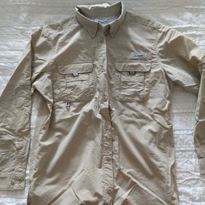 Columbia PFG Long Sleeve Button Down Shirt Size Medium